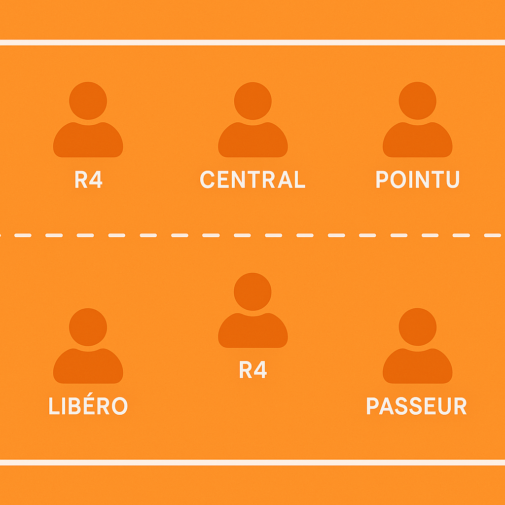 Les postes et positions au volley